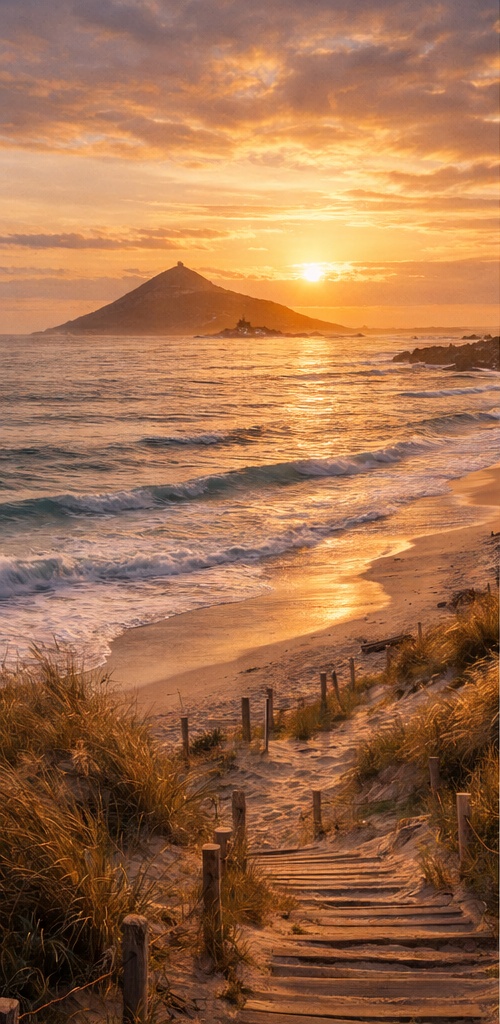 Moledo Beach sunset in Northern Portugal