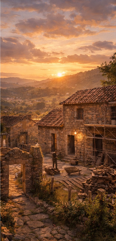 Traditional stone house renovation in Northern Portugal